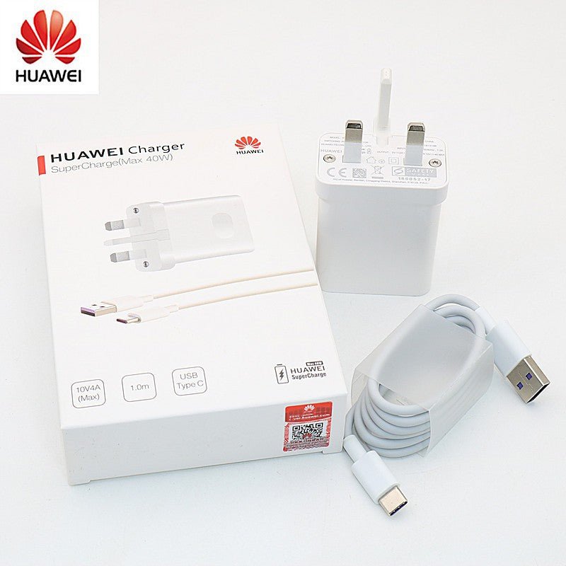 Huawei SuperCharge Mains Adapter Charger With 5A Type C USB Cable - Mobile123