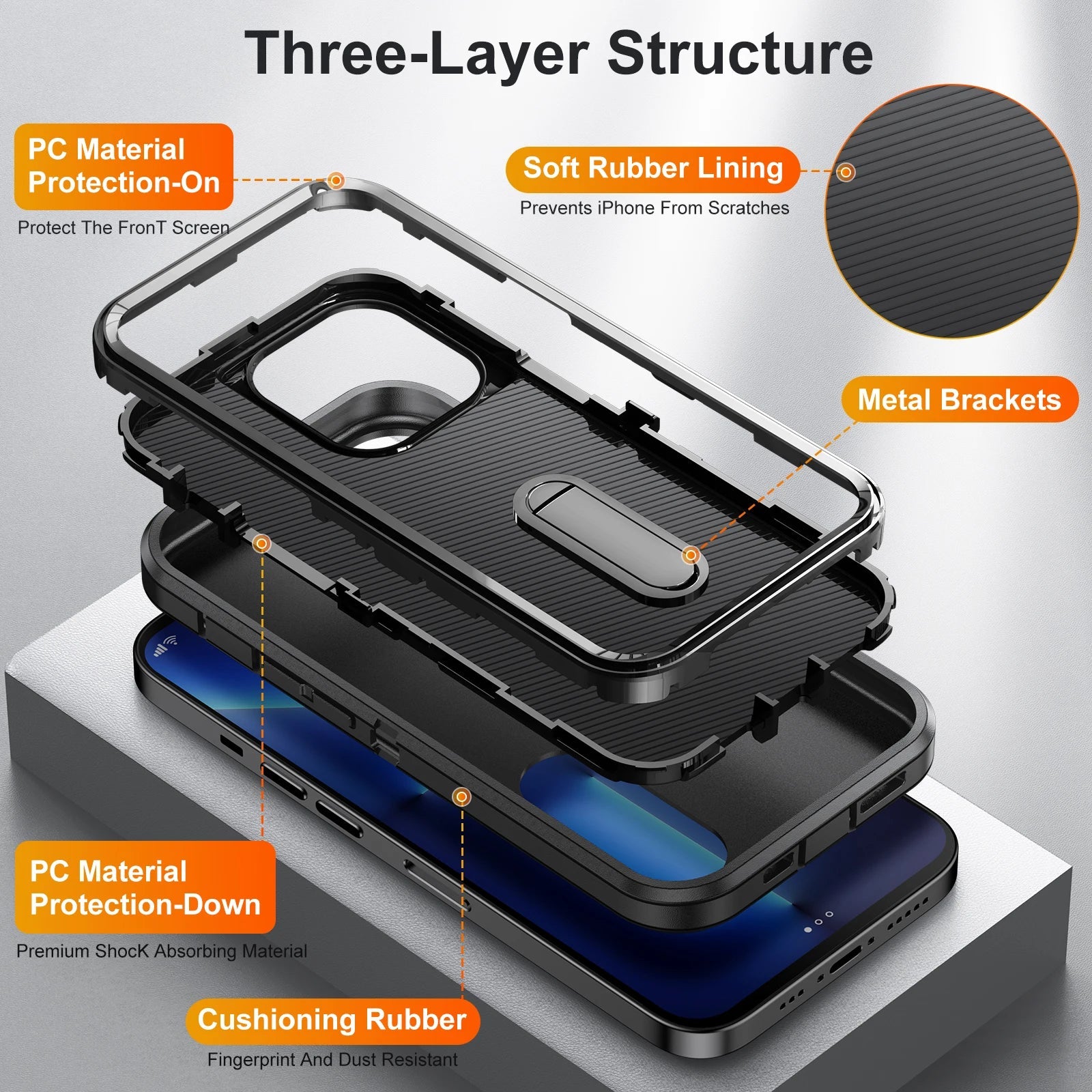 iPhone Defender Case With Stand - Mobile123