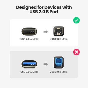 Ugreen 10351 USB 2.0 Printer Scanner Cable - Mobile123